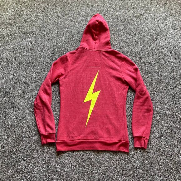 AVIATOR NATION LIGHTNING LOGO HOODED SWEATSHIRT FULL ZIP USA MEDIUM - Picture 5 of 7